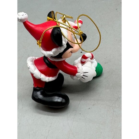 Vintage 1996 Disney Mickey Mouse Candy Cane Stocking Christmas tree Ornament 2.5 - Picture 4 of 5